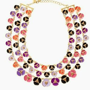 Kate Spade Disco Pansy Triple Strand Necklace